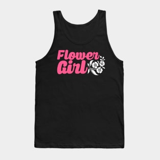 Flower Girl Adorable Wedding Ceremony Cute Flowery Tank Top